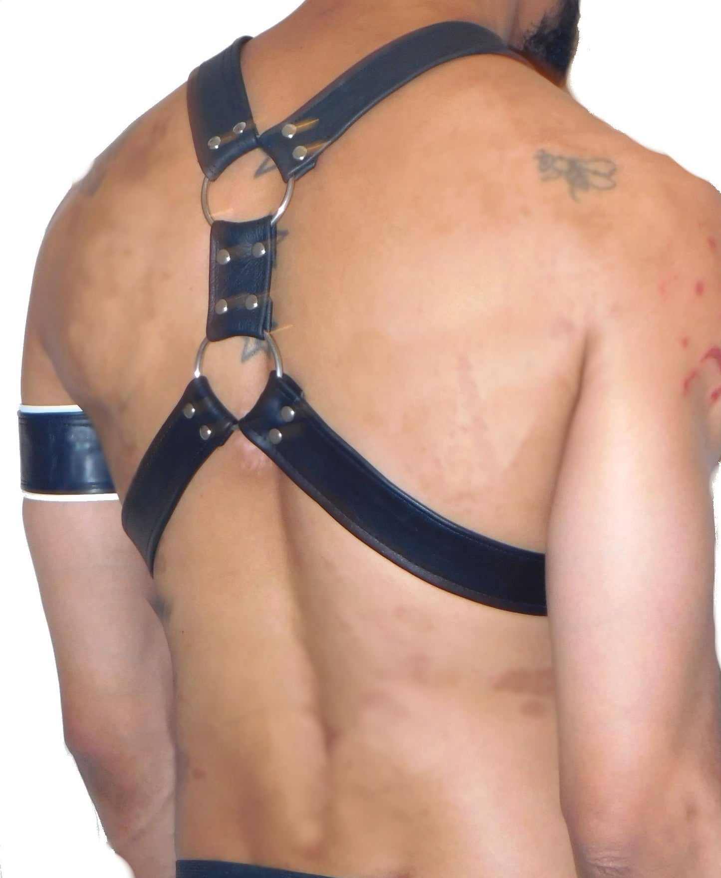 Adjustable X Leather Harness with Xtra Strap