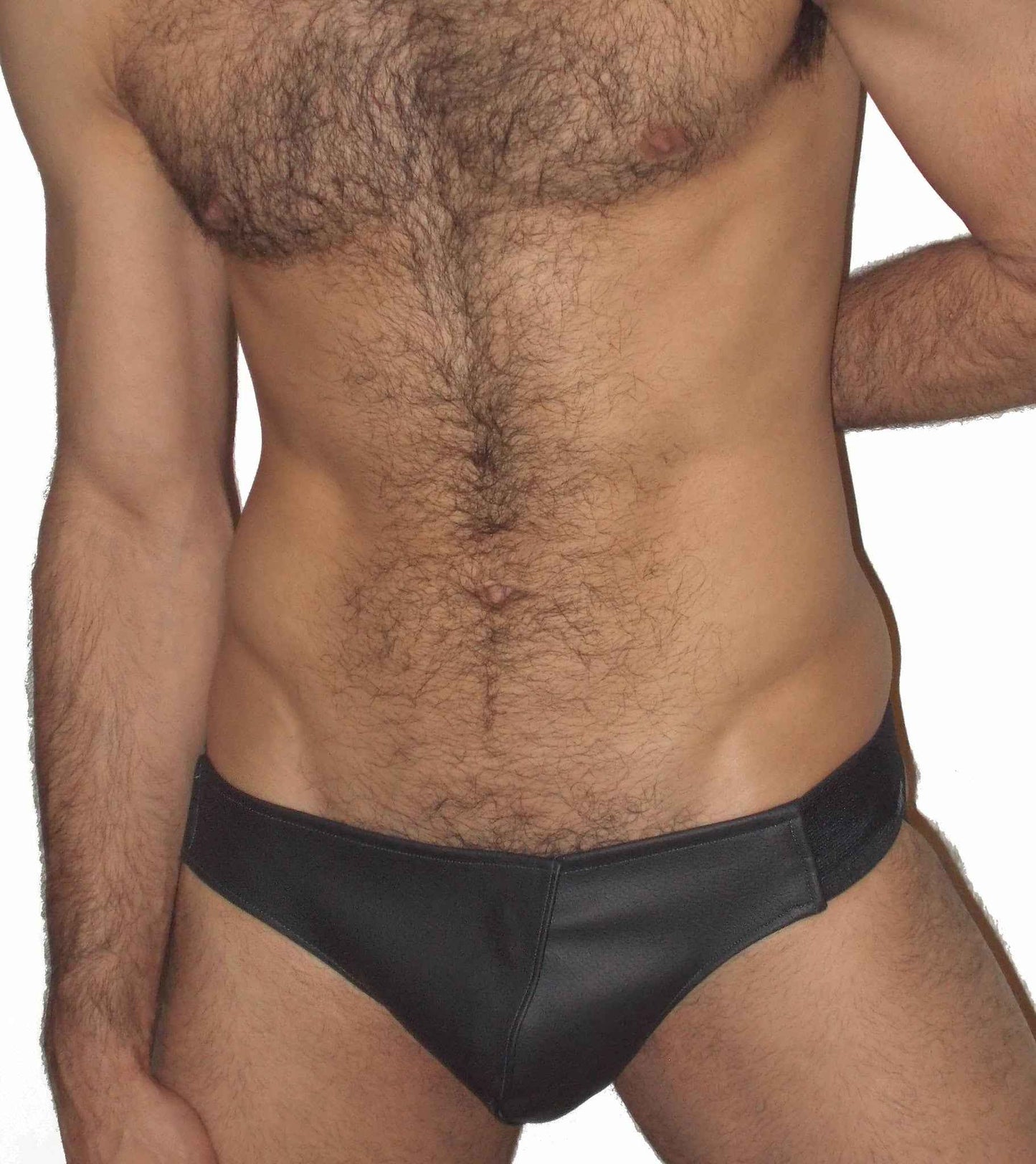 Asymmetrical Flap Leather Jockstrap