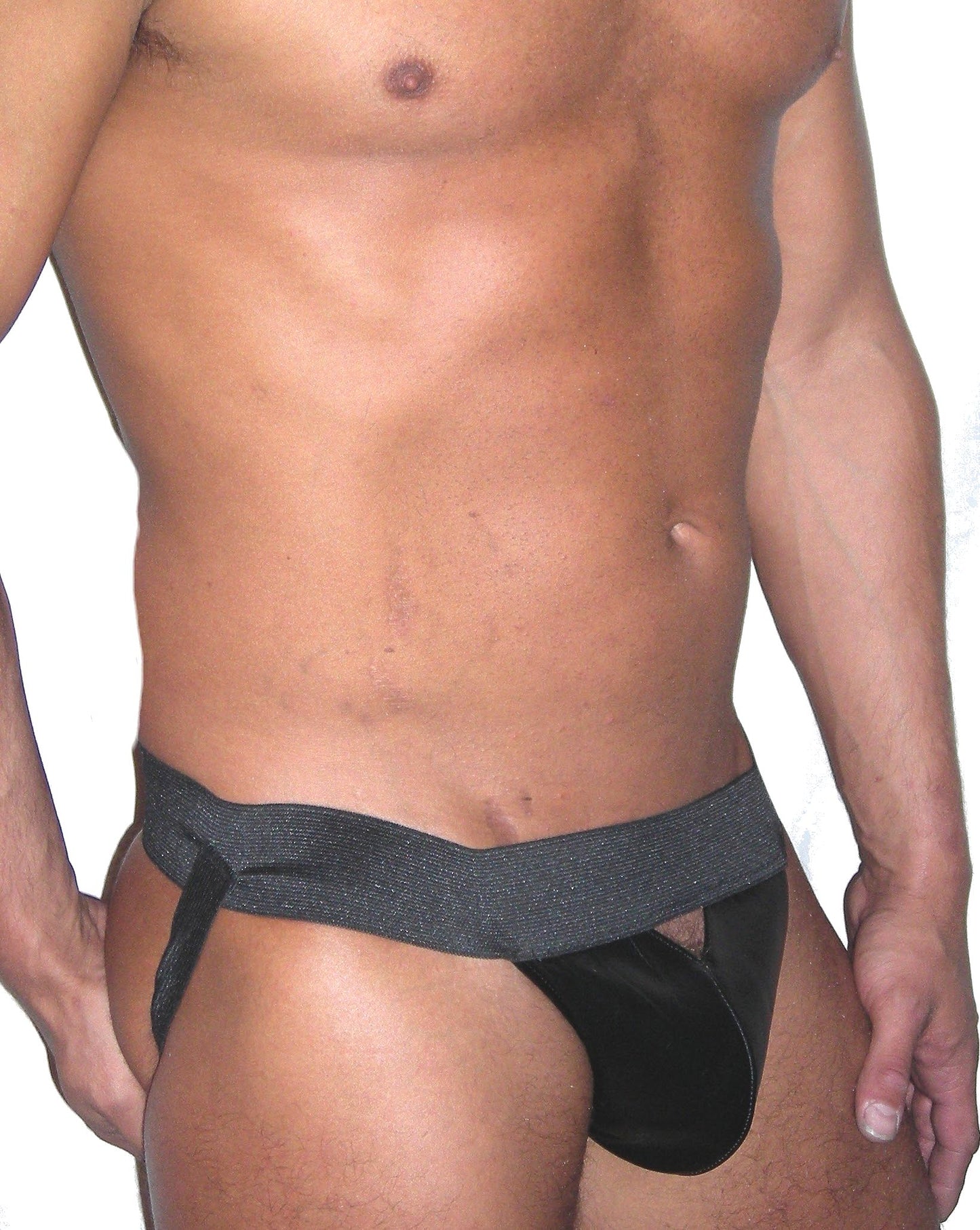 Peek-A-Boo Pouch Leather Jockstrap