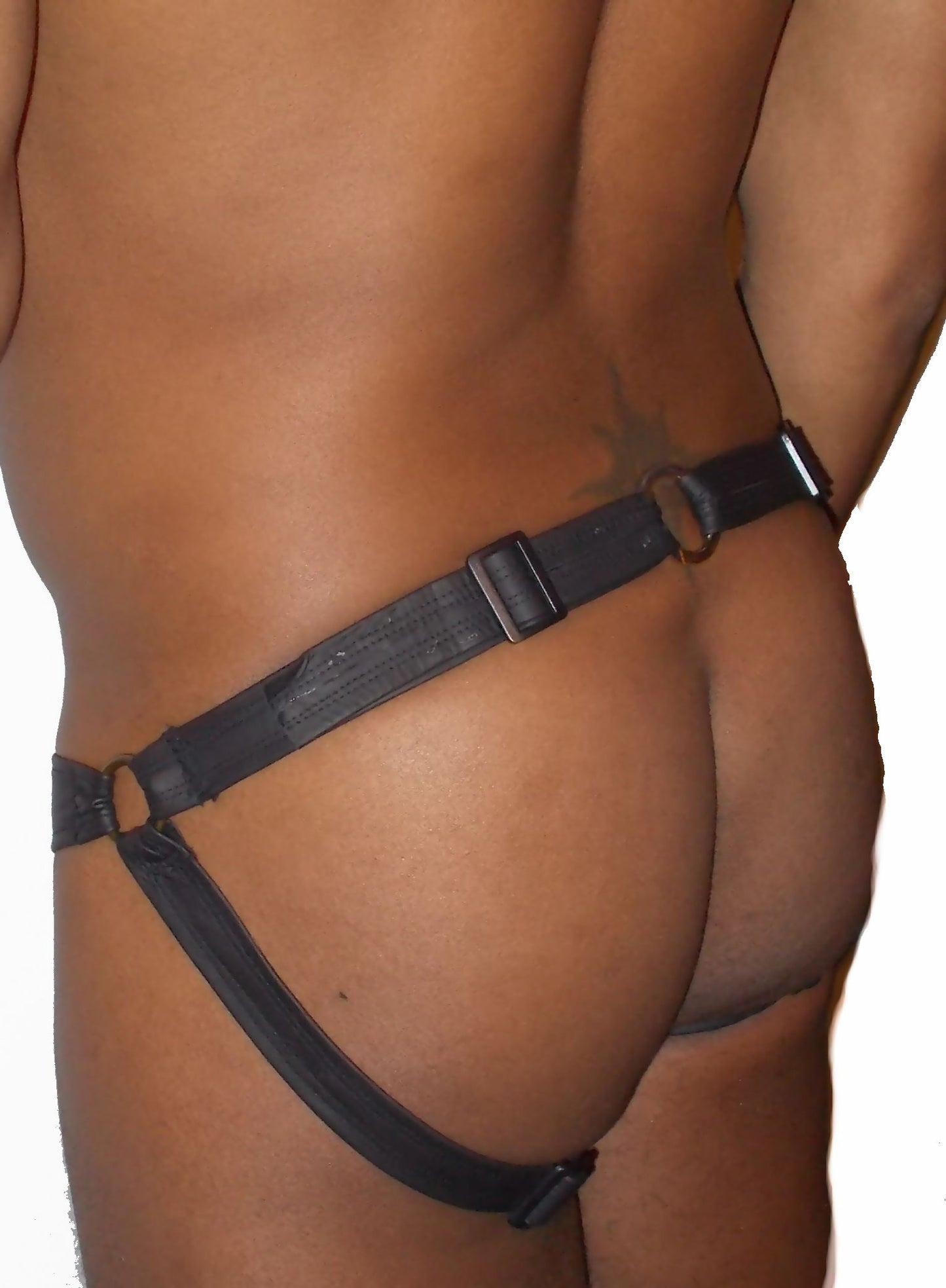 Adjustable All Leather Jockstrap
