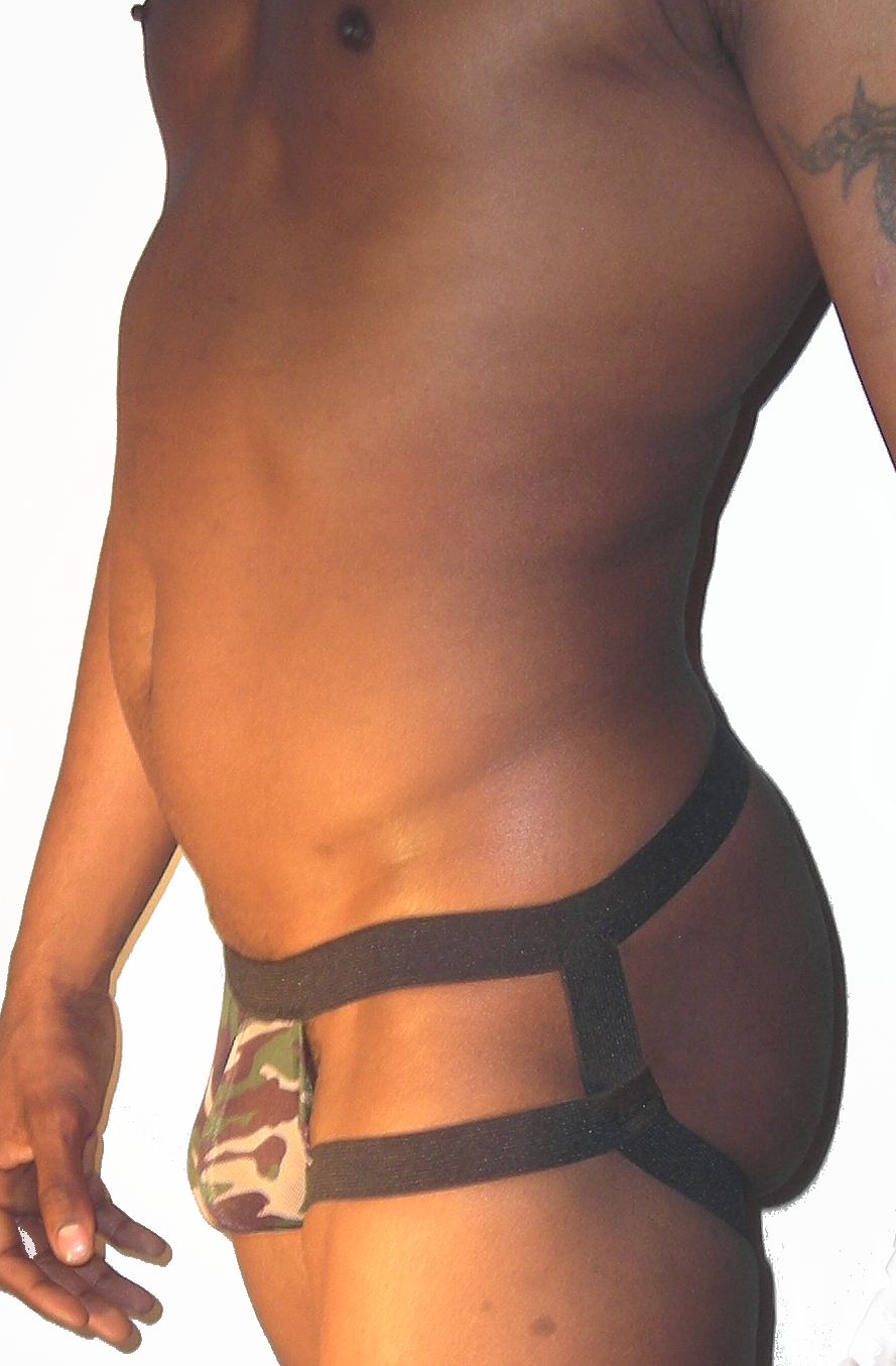 Elastic X2 Leather Pouch Jockstrap