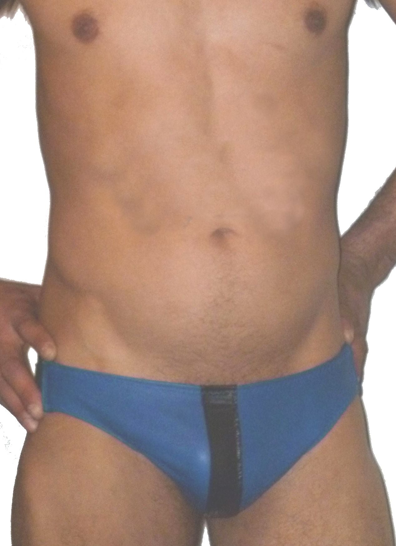 Striped Leather Thong