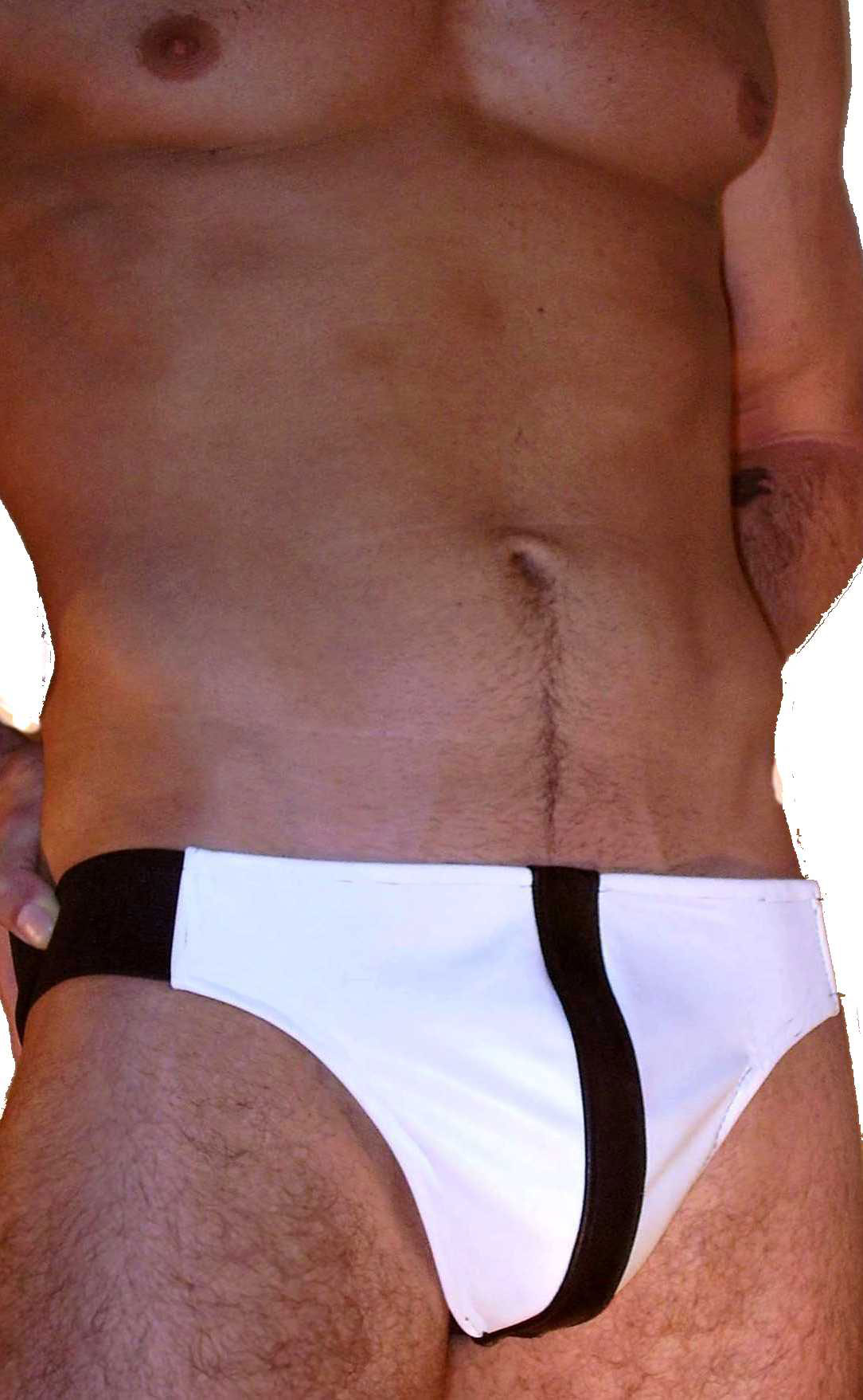 Striped Leather Jockstrap