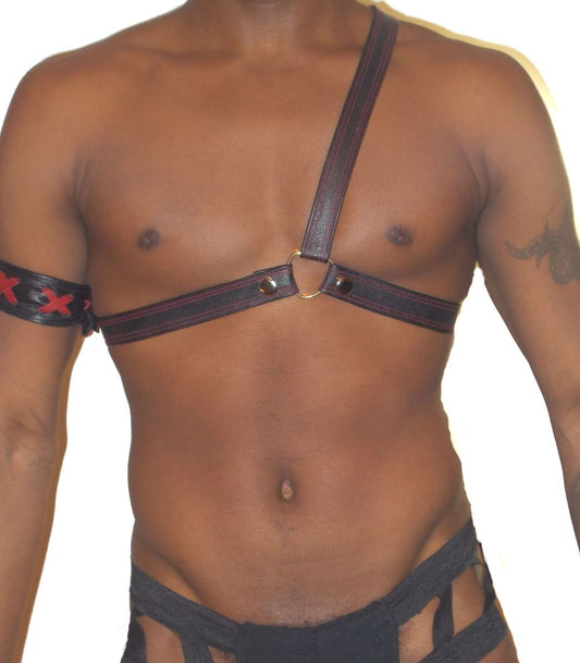 Asymmetrical Leather Harness