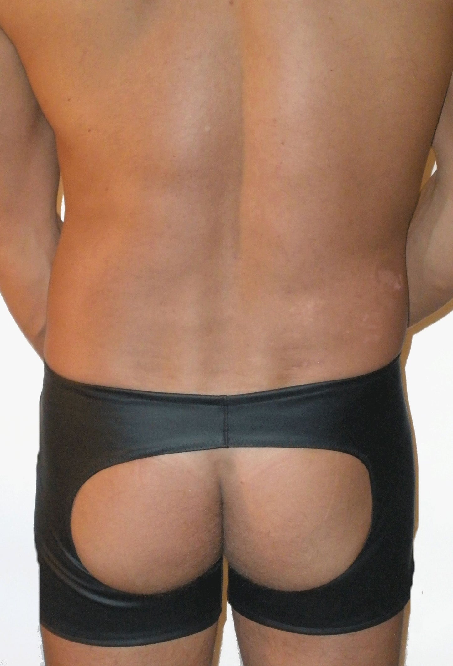 Neoprene Open Back Brief Shorts