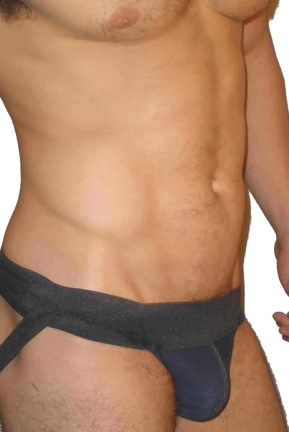 Blue Denim Pouch Jockstrap