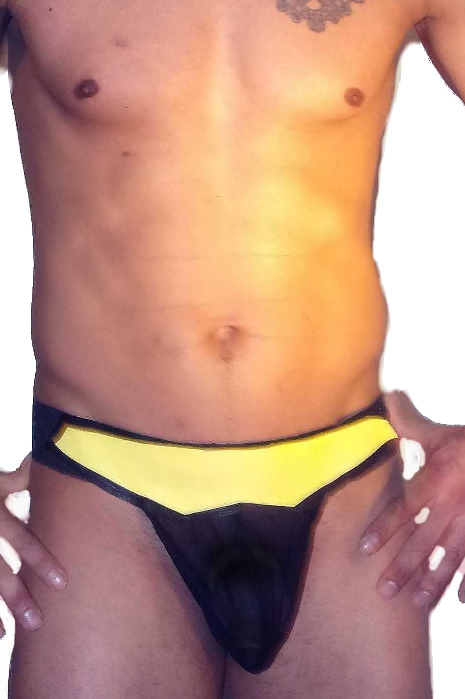 Gotham Leather and Mesh Pouch Jockstrap