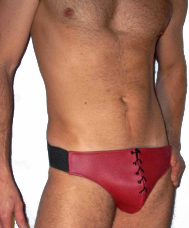 Lace Up Leather Jockstrap