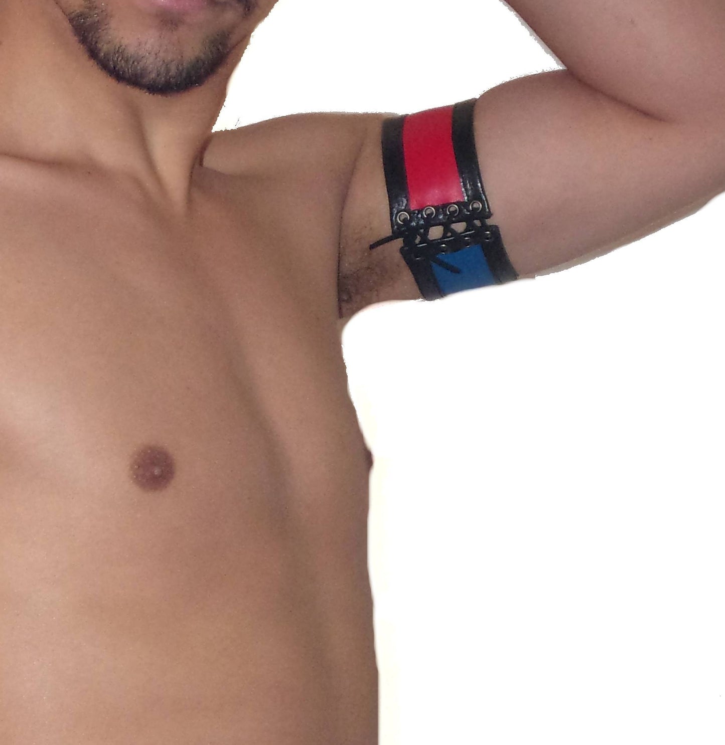 Red White and Blue Leather Arm Band