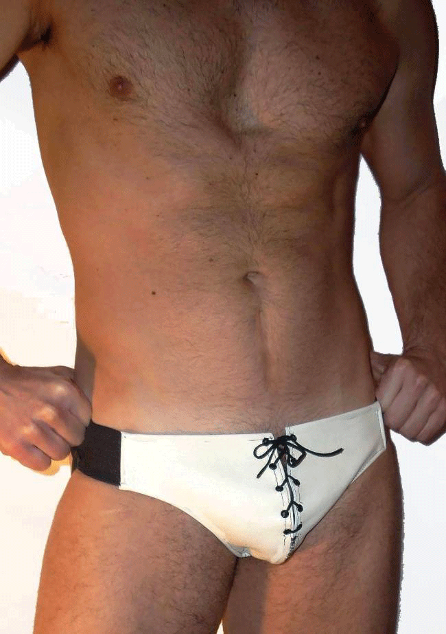 Lace Up Leather Jockstrap