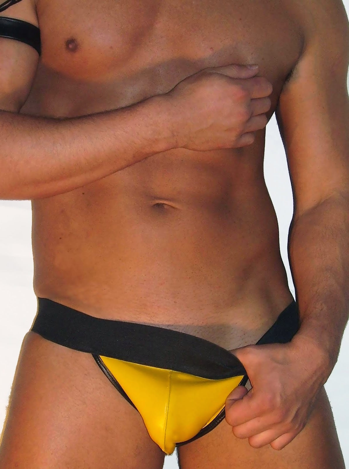 Outline Leather Pouch Jockstrap