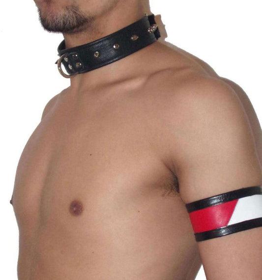 Red White and Blue Leather Arm Band