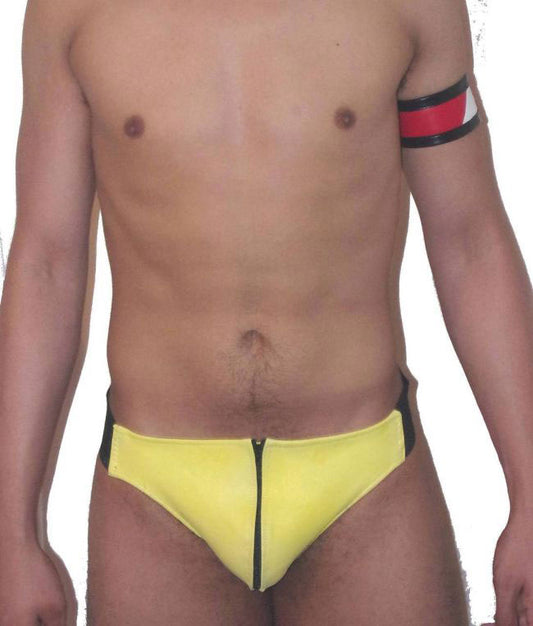 Zipper Leather Jockstrap