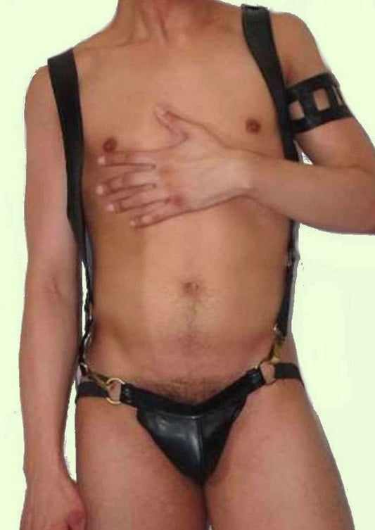 Leather Body Harness and Jockstrap