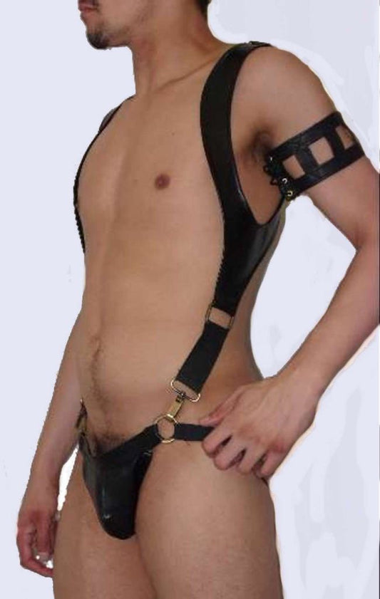 Leather Body Harness and Jockstrap