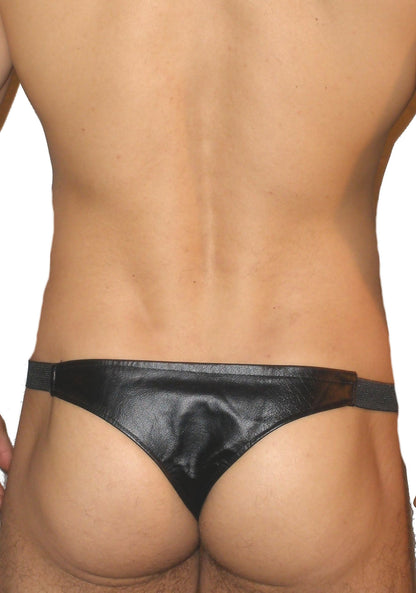 Lace Up Leather Thong