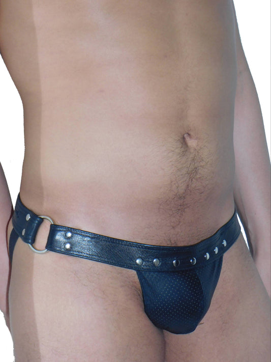 Riveted Pouch Leather Jockstrap