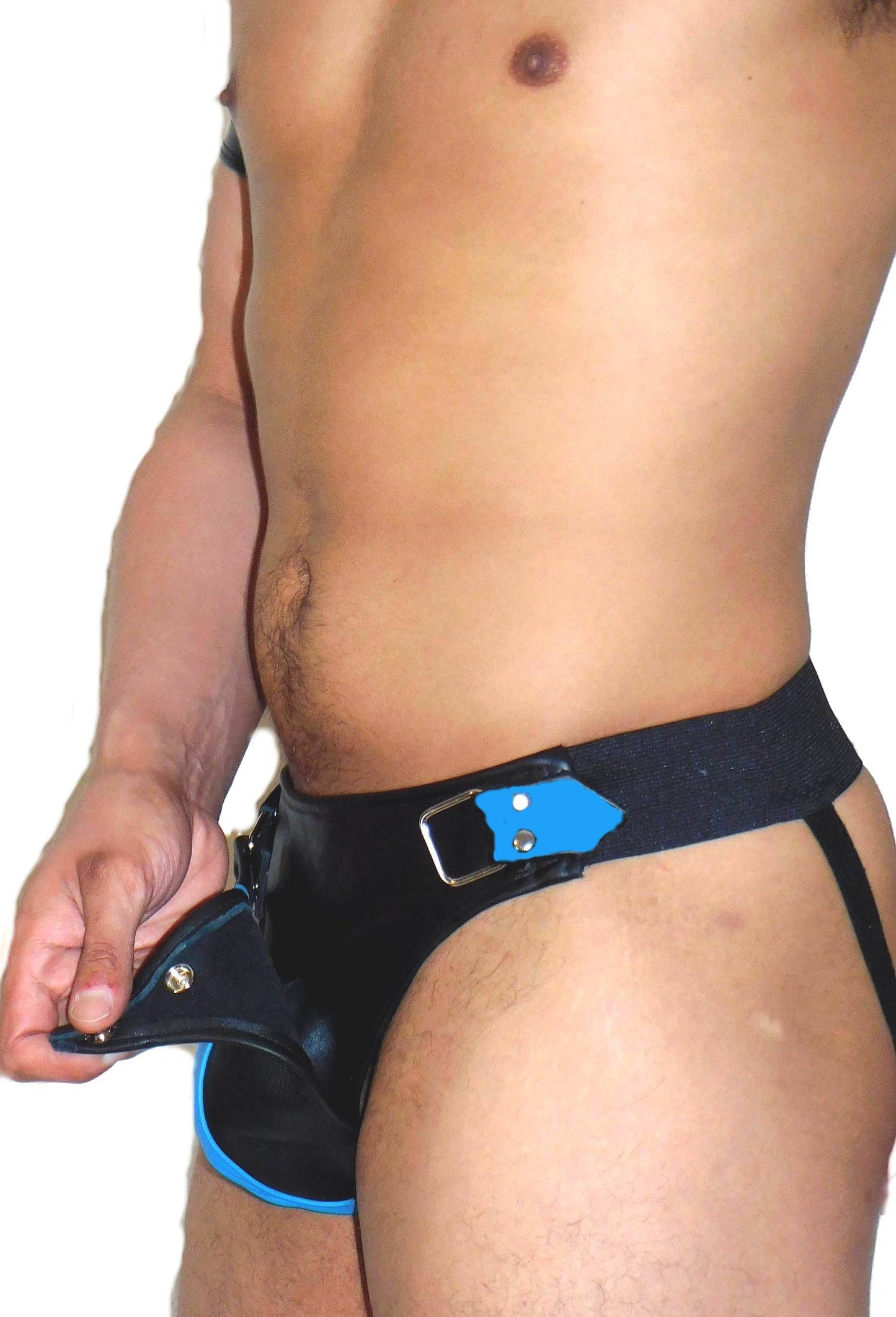 Extended Heavy Codpiece Pouch Leather Jockstrap