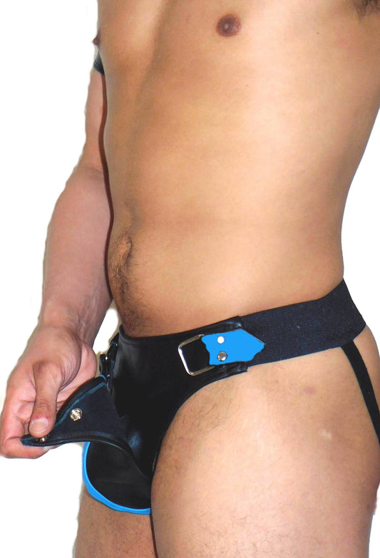 Extended Heavy Codpiece Pouch Leather Jockstrap