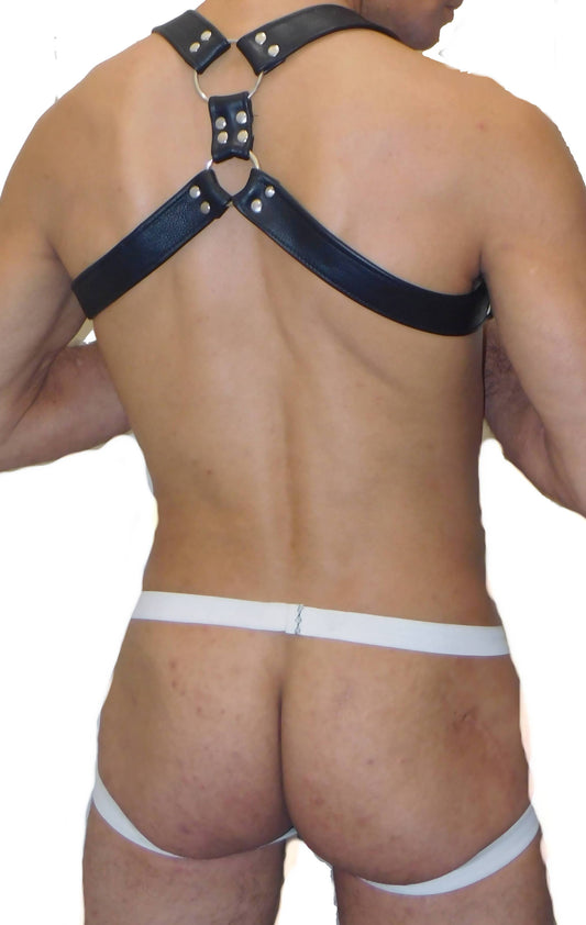 X Waistband Denim Pouch Jockstrap