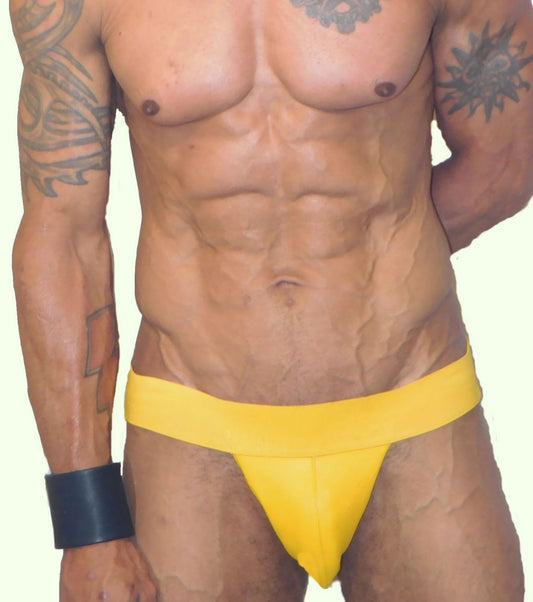 Mellow Yellow Pouch Leather Jockstrap
