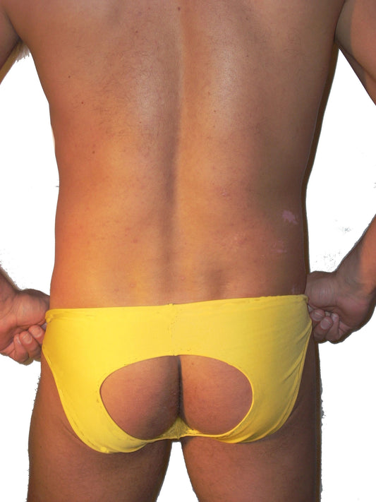 Colorful Spandex Open Back Brief