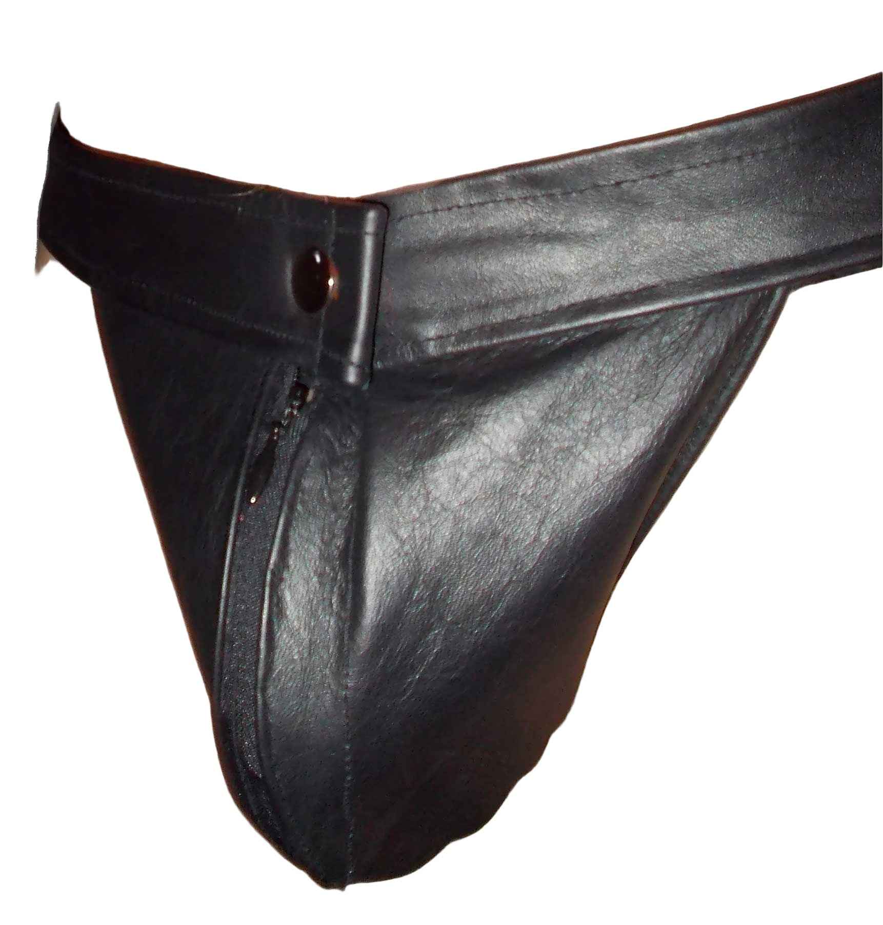 All Leather Zip Snap Jockstrap - Jocks By RJ
