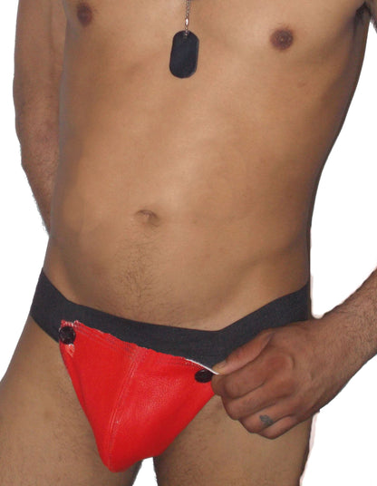 Reversible Codpiece Leather Jockstrap