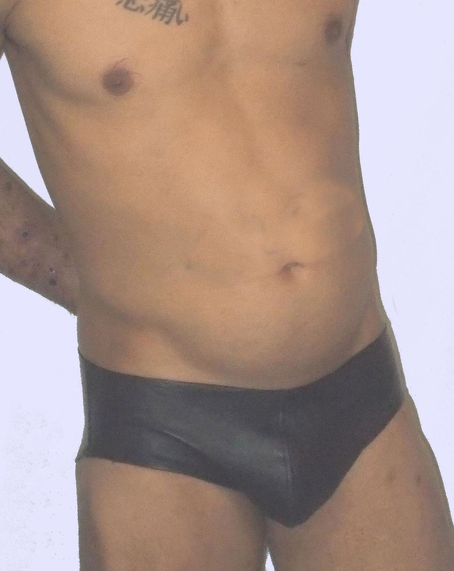 Zip Back Leather Brief