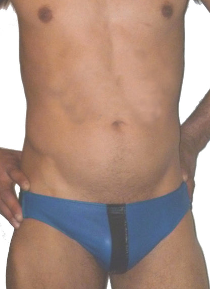 Striped Leather Thong