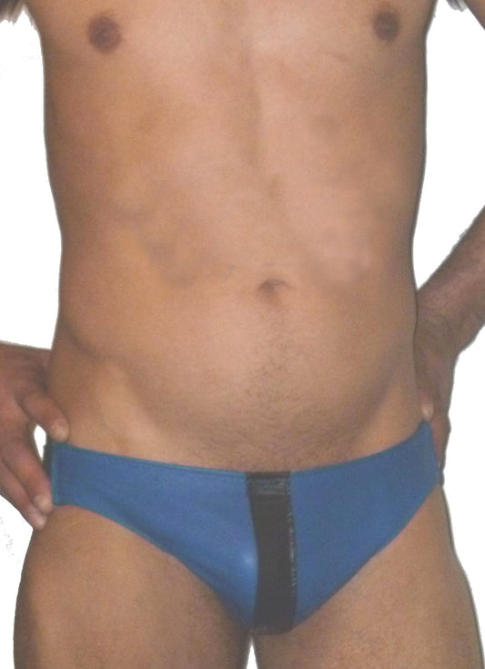 Striped Leather Thong
