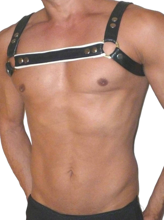 Four Color Pec Leather Harness
