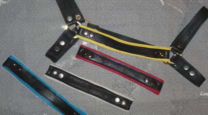 Four Color Pec Leather Harness
