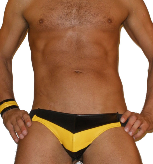 Color V Leather Jockstrap