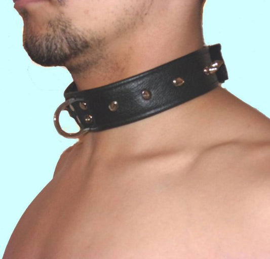 Leather Spiked Collar