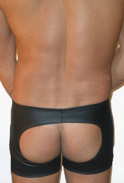 Neoprene Open Back Brief Shorts