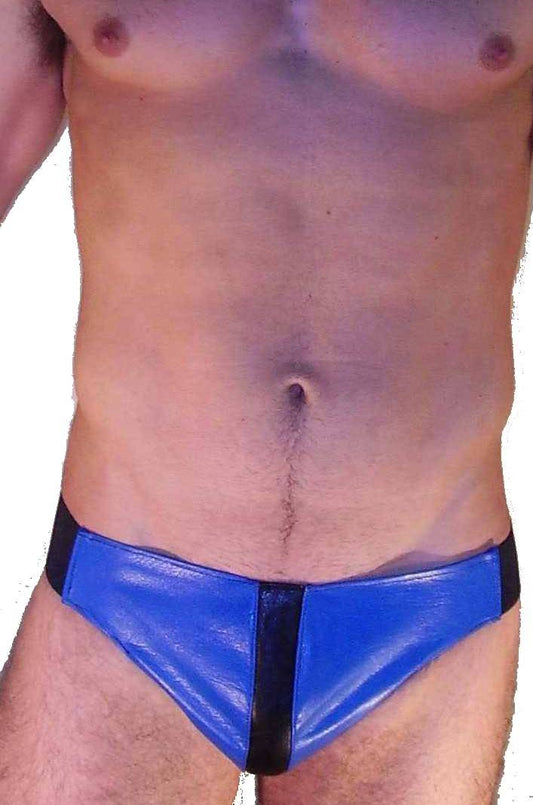 Striped Leather Jockstrap