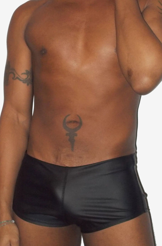 Neoprene Open Back Brief Shorts