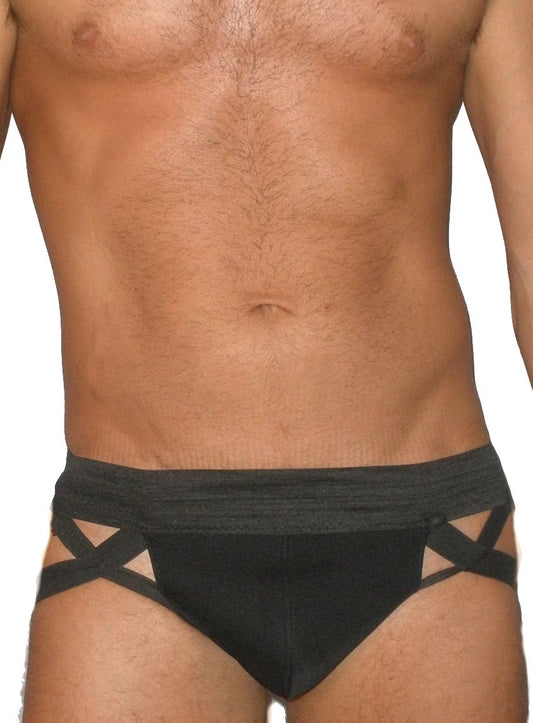 Front Strap Pouch Leather Jockstrap