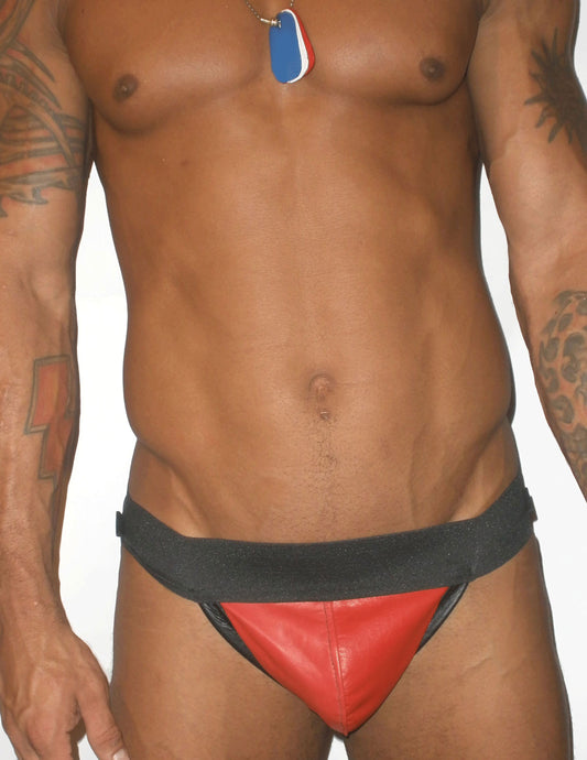 Outline Leather Pouch Jockstrap