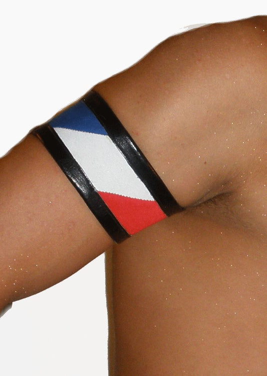 Red White and Blue Leather Arm Band